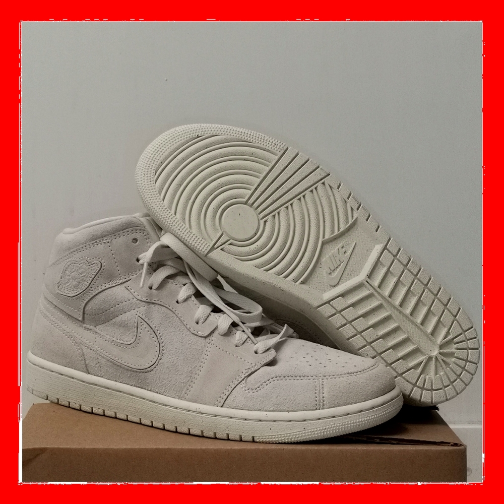 👟Nike Air Jordan 1 Mid SE Craft Shoes 'Pale Ivory' FQ3224-100 Men's Size: 10